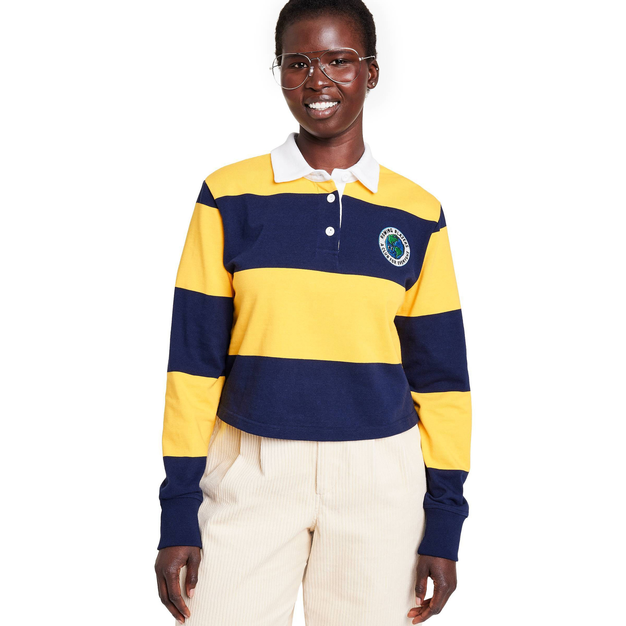 Women's Stripe Collared Long Sleeve Rugby Shirt - Rowing Blazers x Target