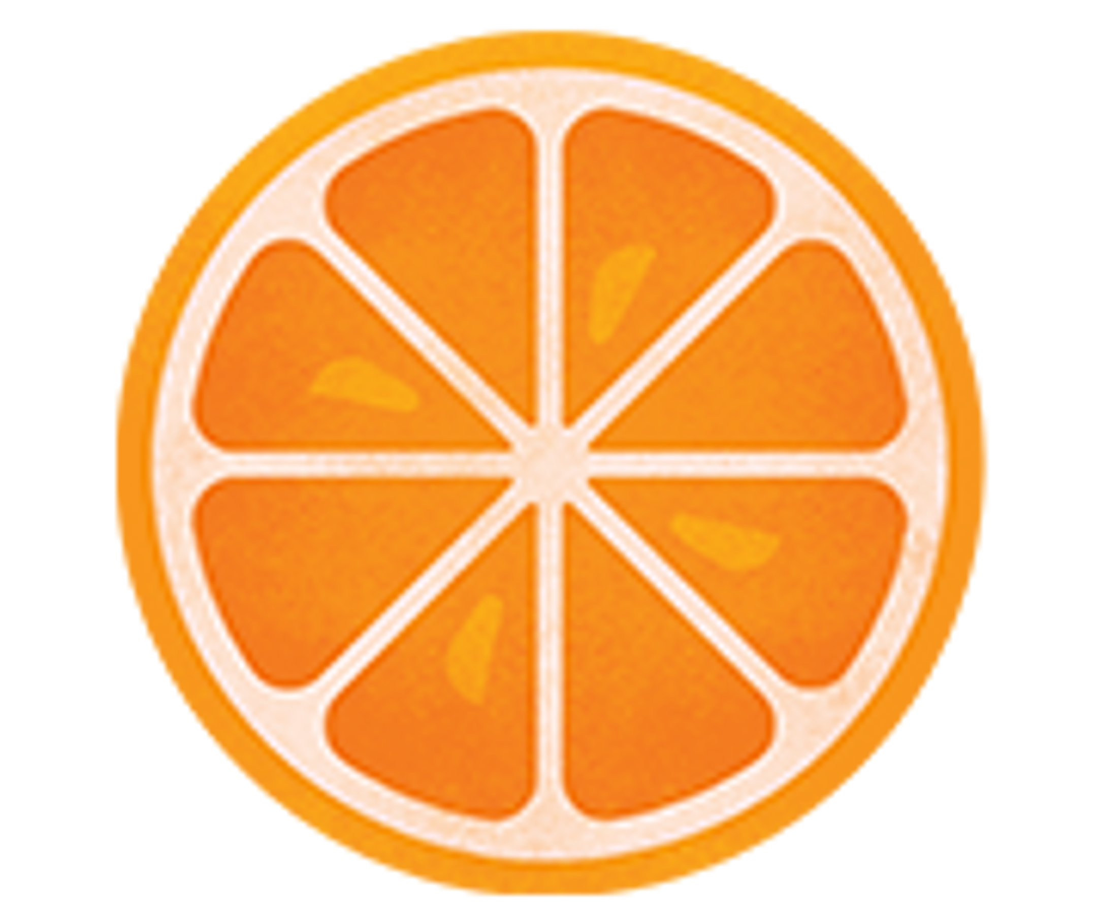 an illustration of a orange slice