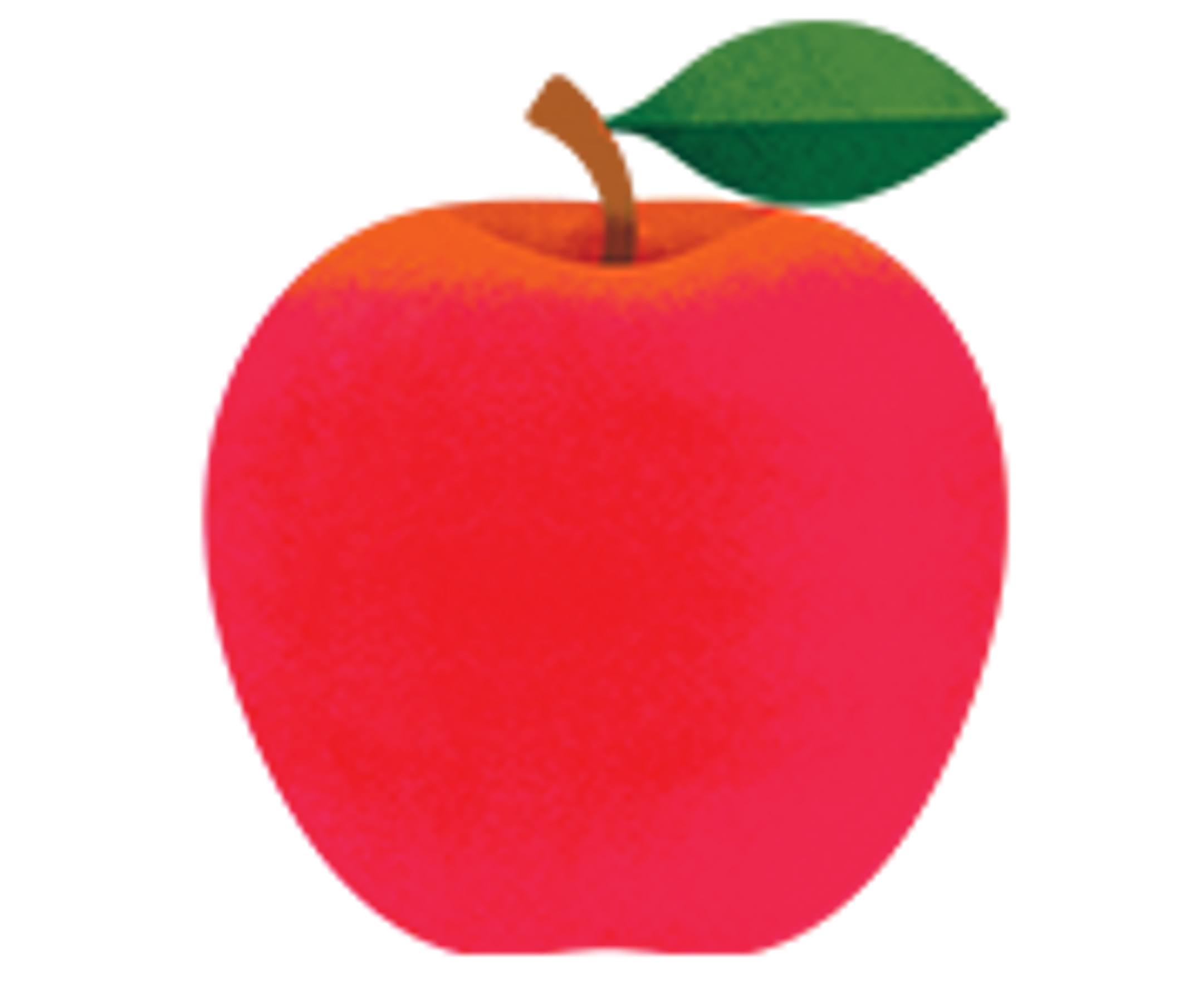 an illustration of a red apple
