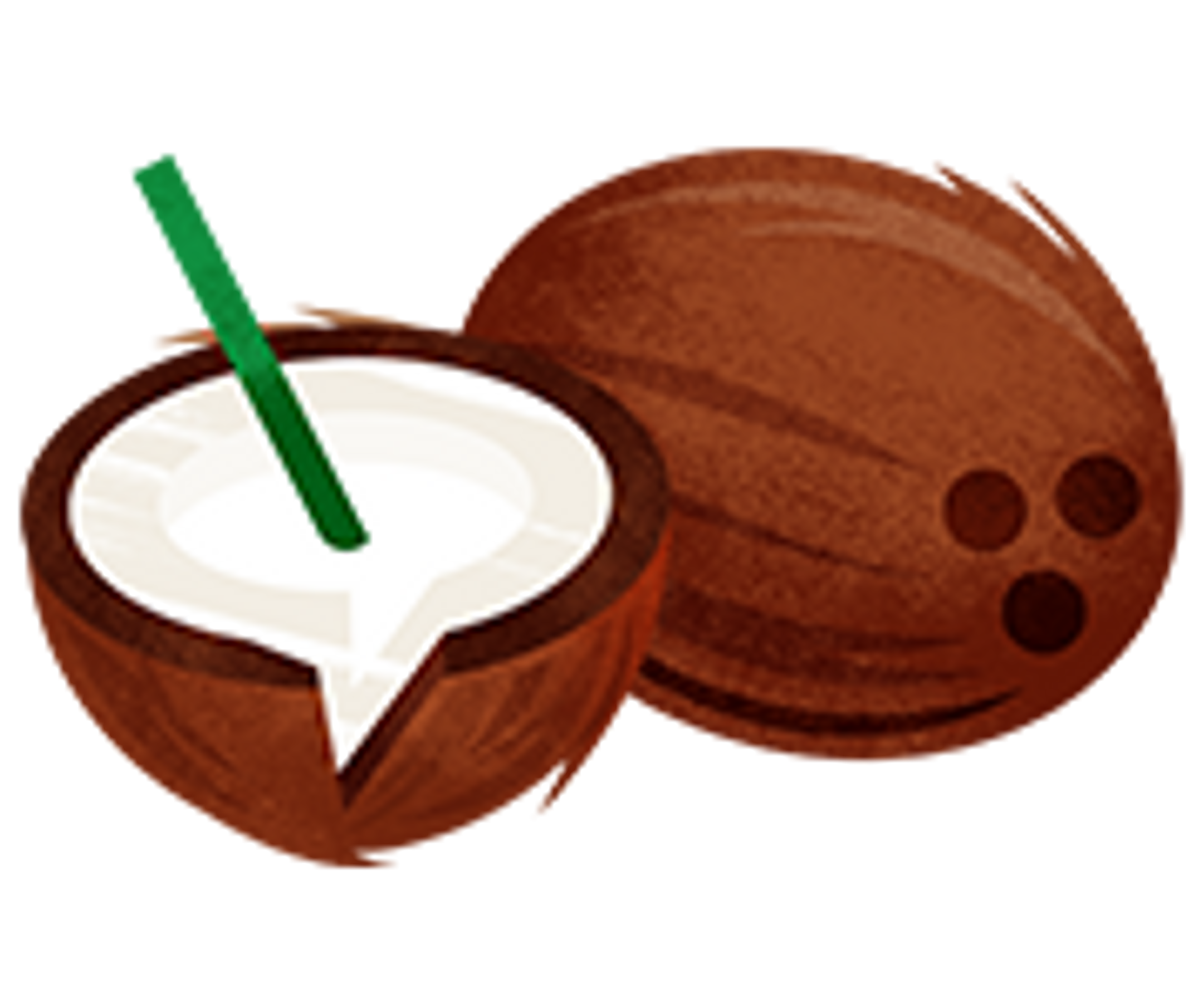 an illustration of coconut milk