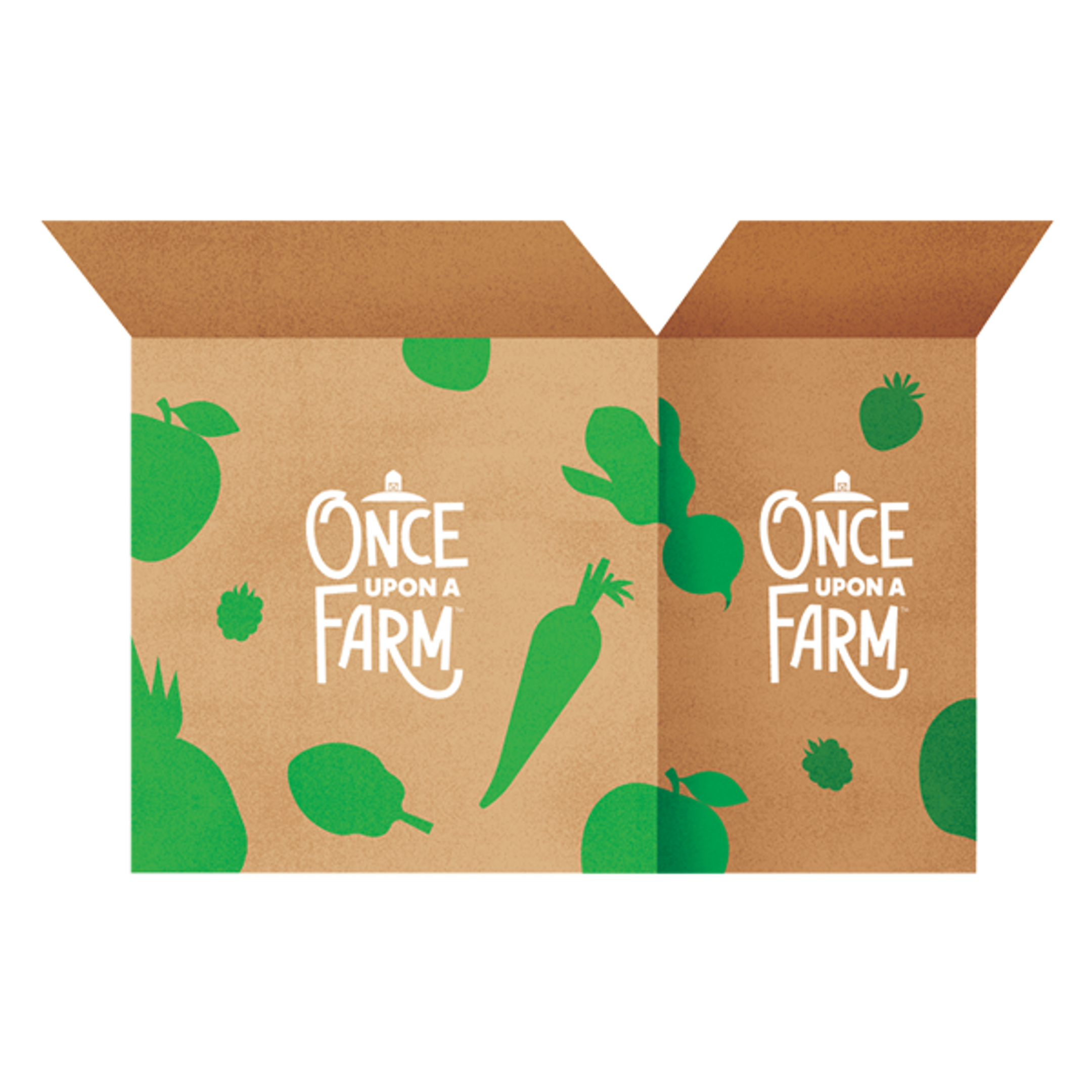 illustration of a Once Upon a Farm delivery box