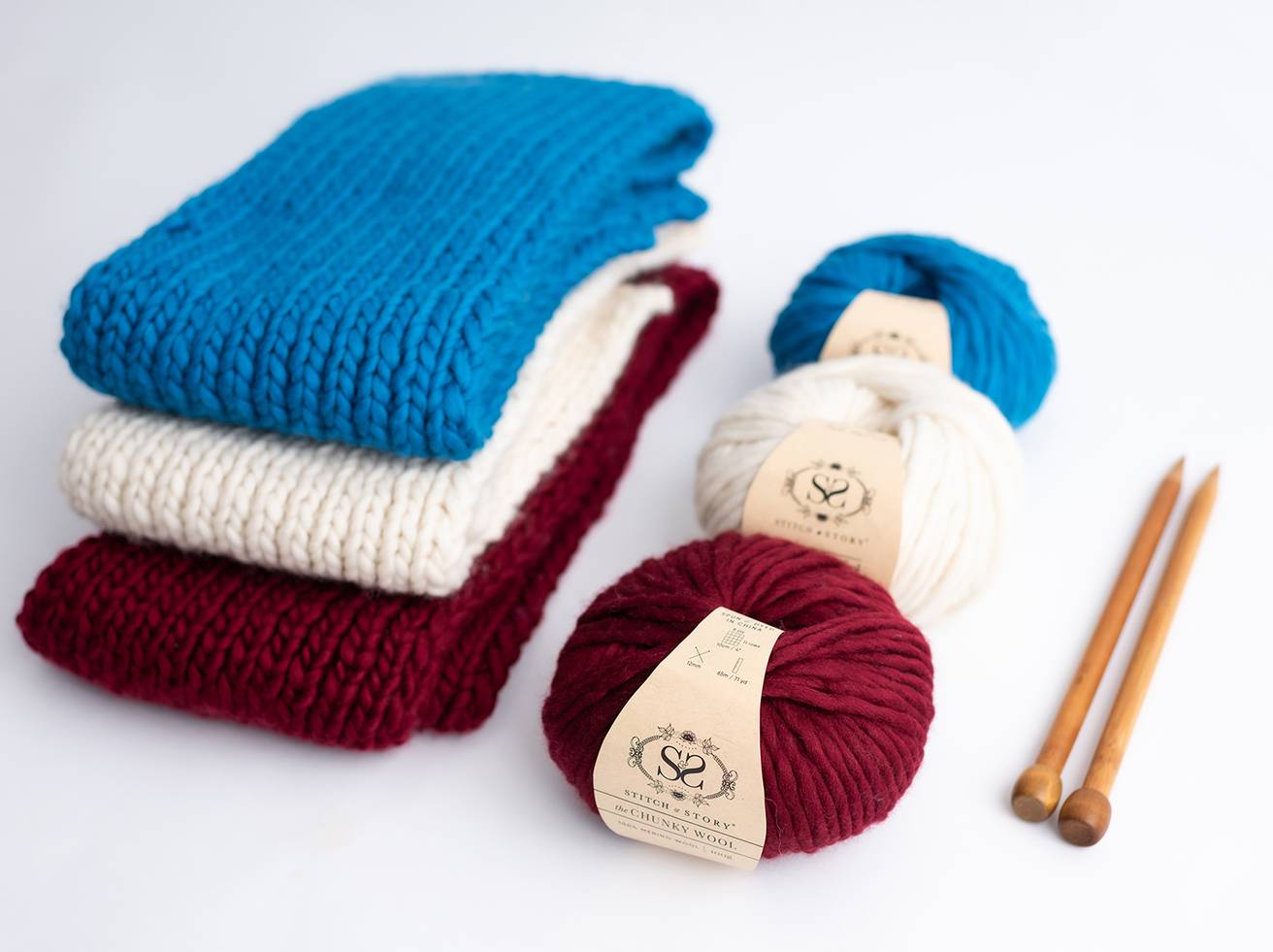 Chunky Simple Scarf Knitting Kit