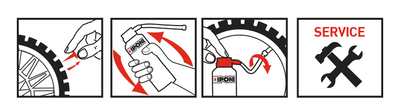 Instructions S.O.S TYRE bombe anti-crevaison ipone