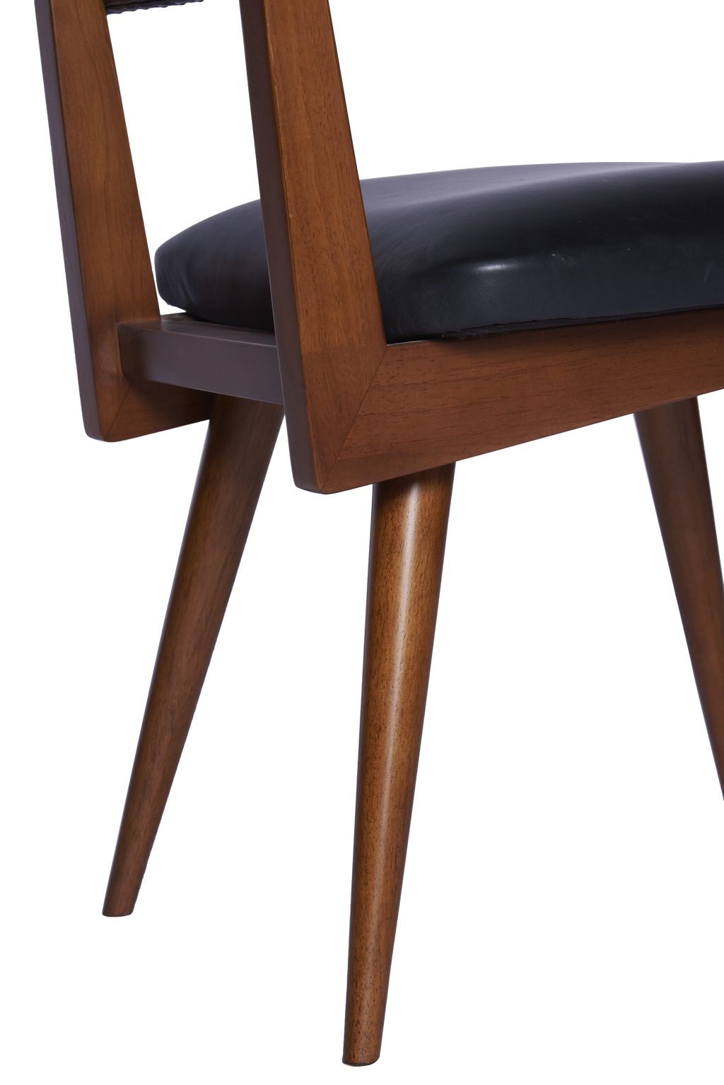 Cat Dining Chair - Black Leather