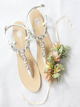 Hera Pearl Beach Wedding Sandals | Bella Belle Shoes