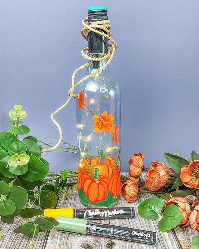 DIY Decorated Glass Bottle