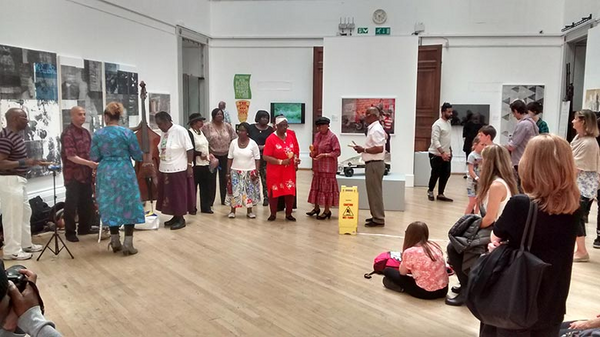 group in RWA gallery during Jamaican Pulse exhibition