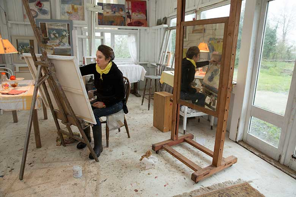 artist Alice Mumford in her studio
