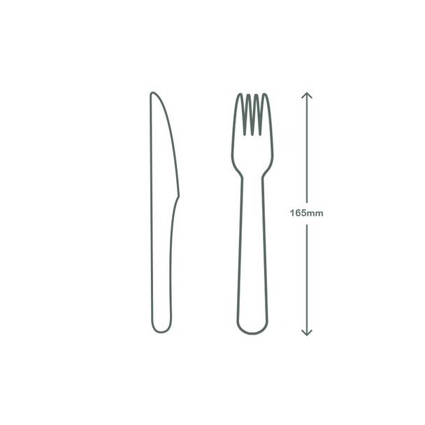 16cm Green CPLA Cutlery Set - Knife, Fork, Napkin