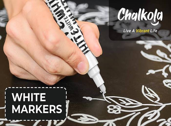 Liquid Chalk Pens for Blackboards, White Chalk Markers Chalkboard Pens  Wipeable 6 Pack – White Chalk Pen for Chalkboard Signs, Windows, Glass,  Fine 1mm 3mm 6mm Reversible Tip with 45 Jar Labels – BigaMart