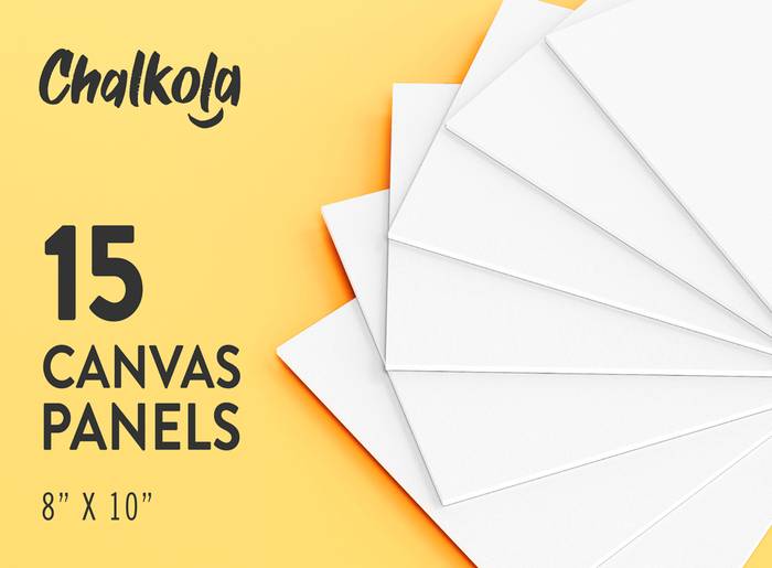  Chalkola Black Canvas Panels 8x10 inch (15 Pack) - Black Canvas  for Painting Acrylic & Oil Art, Primed 100% Cotton Boards, Acid-Free  Canvases for Professional Artists, Hobby Painters, Kids & Beginners