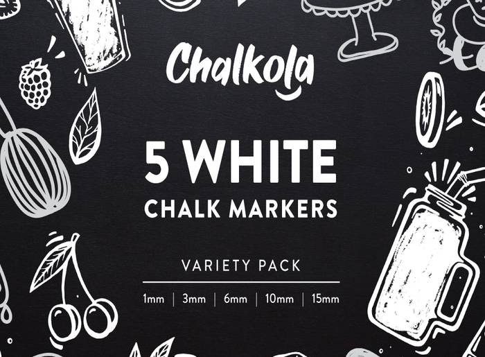 5-PACK Of Lamina's 50 Chalkboard Labels - Includes Erasable Chalk Marker -  Chalk