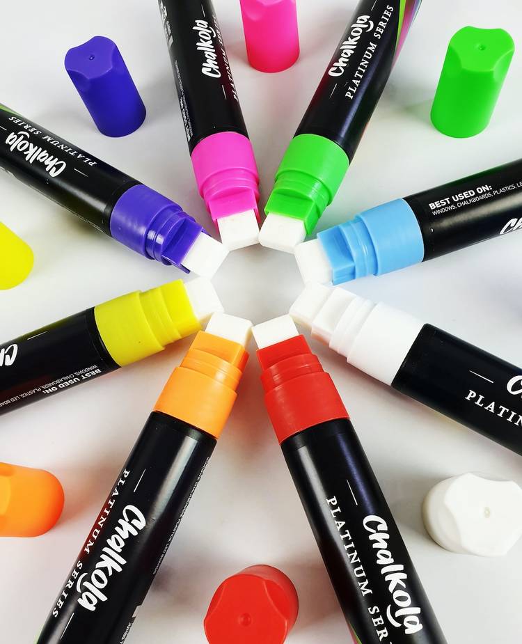 STOBOK 24 Pcs Window Markers Paint Markers Pens Neon Chalk  Markers Bold Chalk Markers Chalkboard Markers Fine Tip Marker Pens Chalk  Markers Erasable Fluorescent Chalk Led Plastic : Office Products