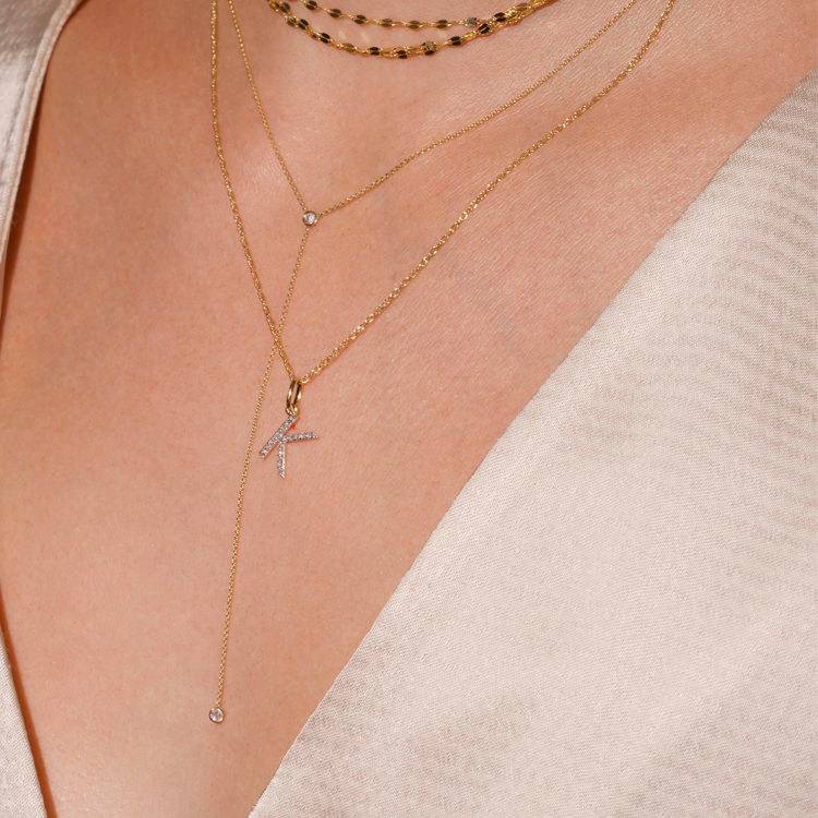 Stone and Strand Small Round Diamond Necklace
