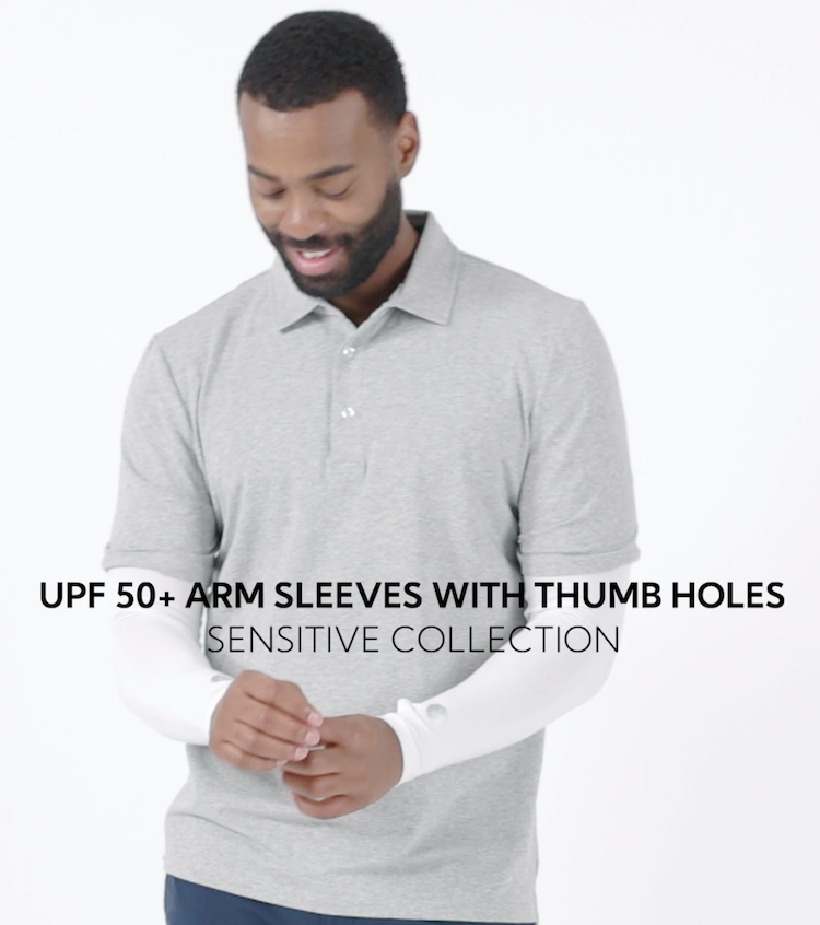 Solbari UPF 50+ Sun Protection Arm Sleeves Sensitive Collection UV Protection Sun Protective With Thumbholes 