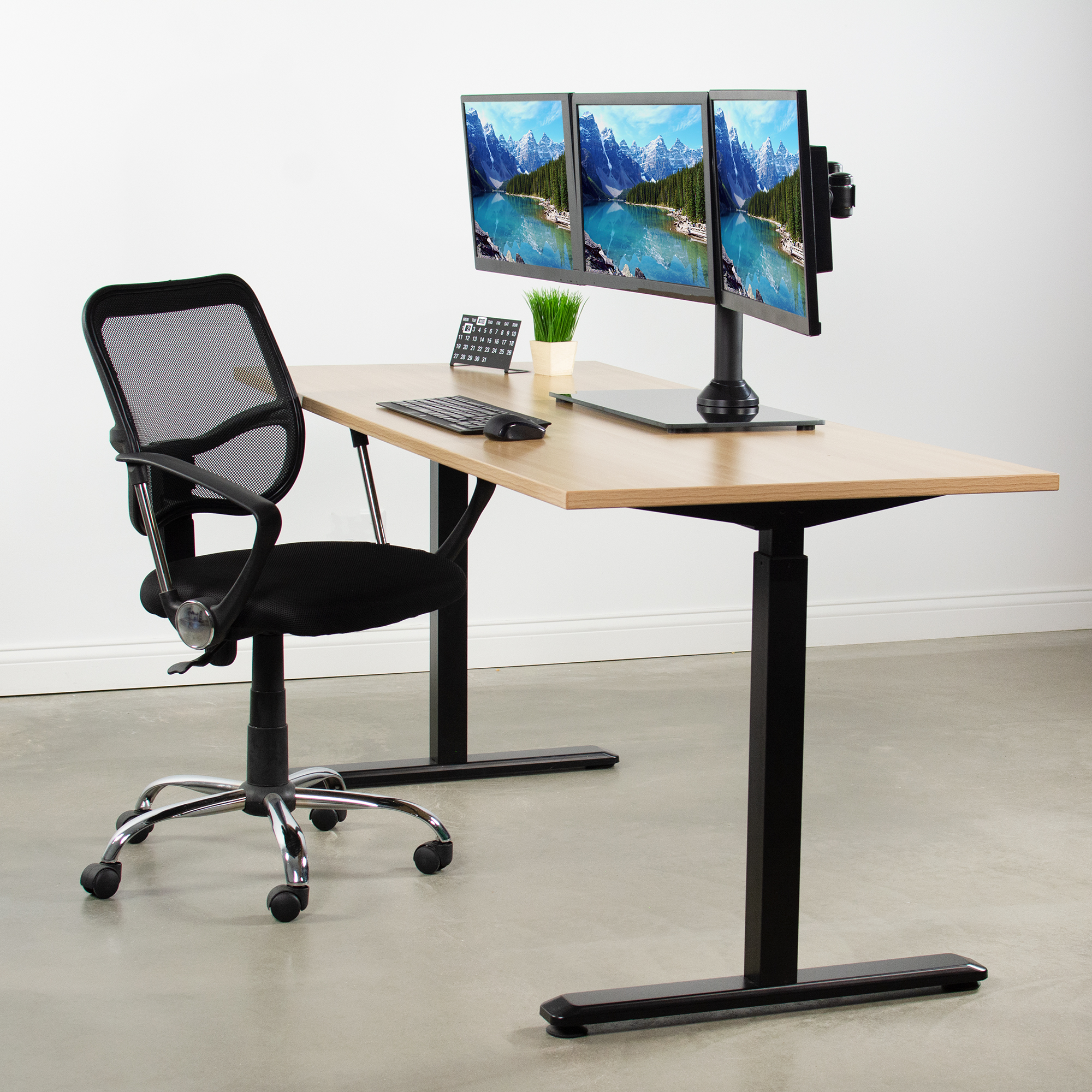 10" to 30" Triple 3 Screens LCD Monitor Desk Mount Stand /w Articulating Arms 