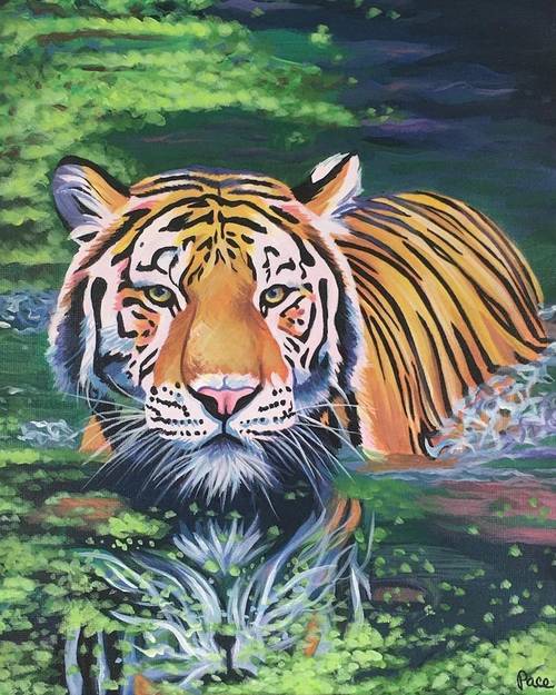 Acrylic painting on canvas - Tiger
