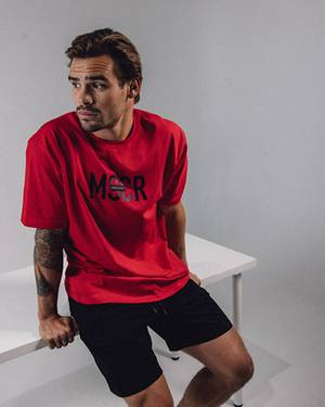 BRANDED -  FOUNDATION LOOSE TEE - RED