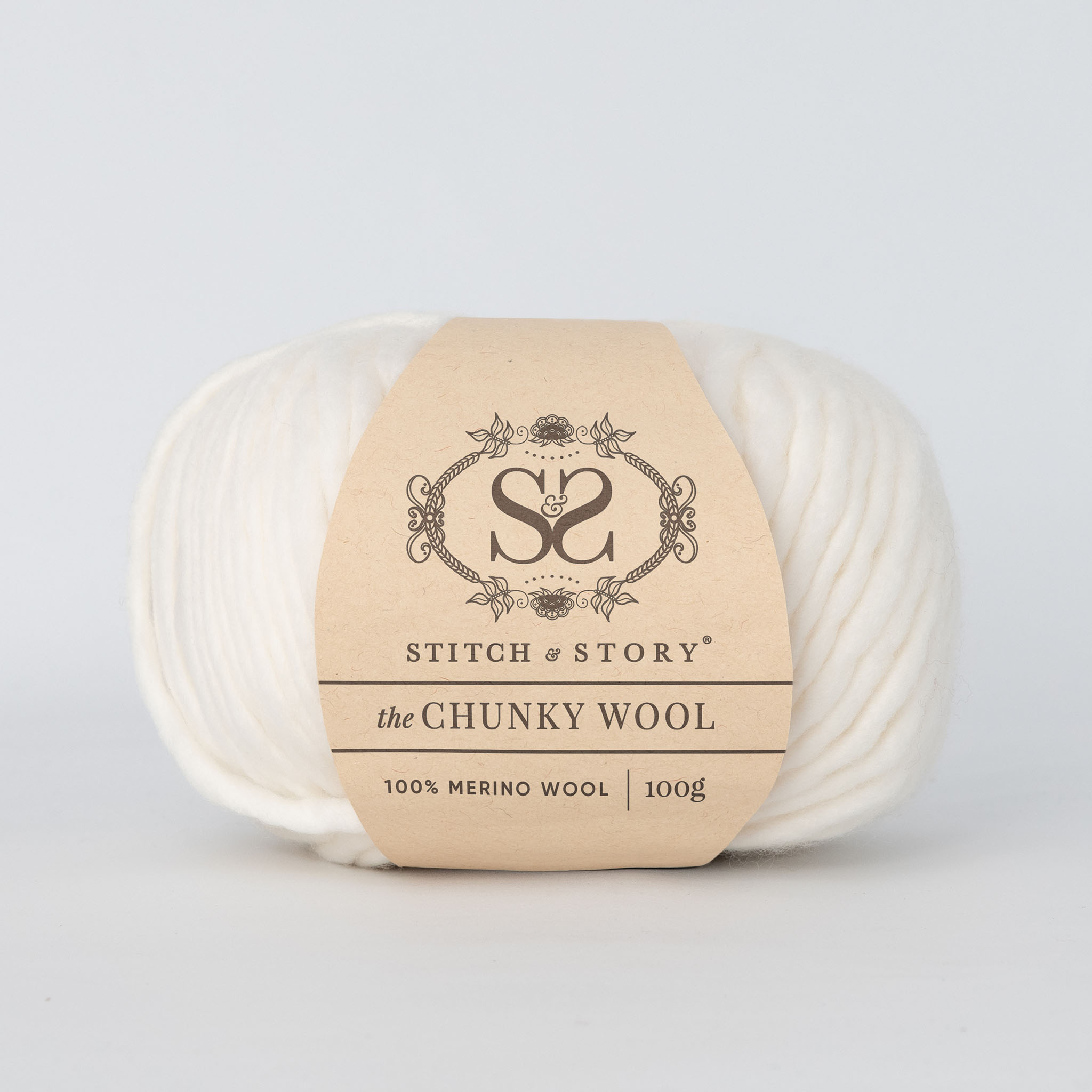 100% Acrylic Knitting Yarn/Wool White, Single Ball Marriner Chunky 100g 