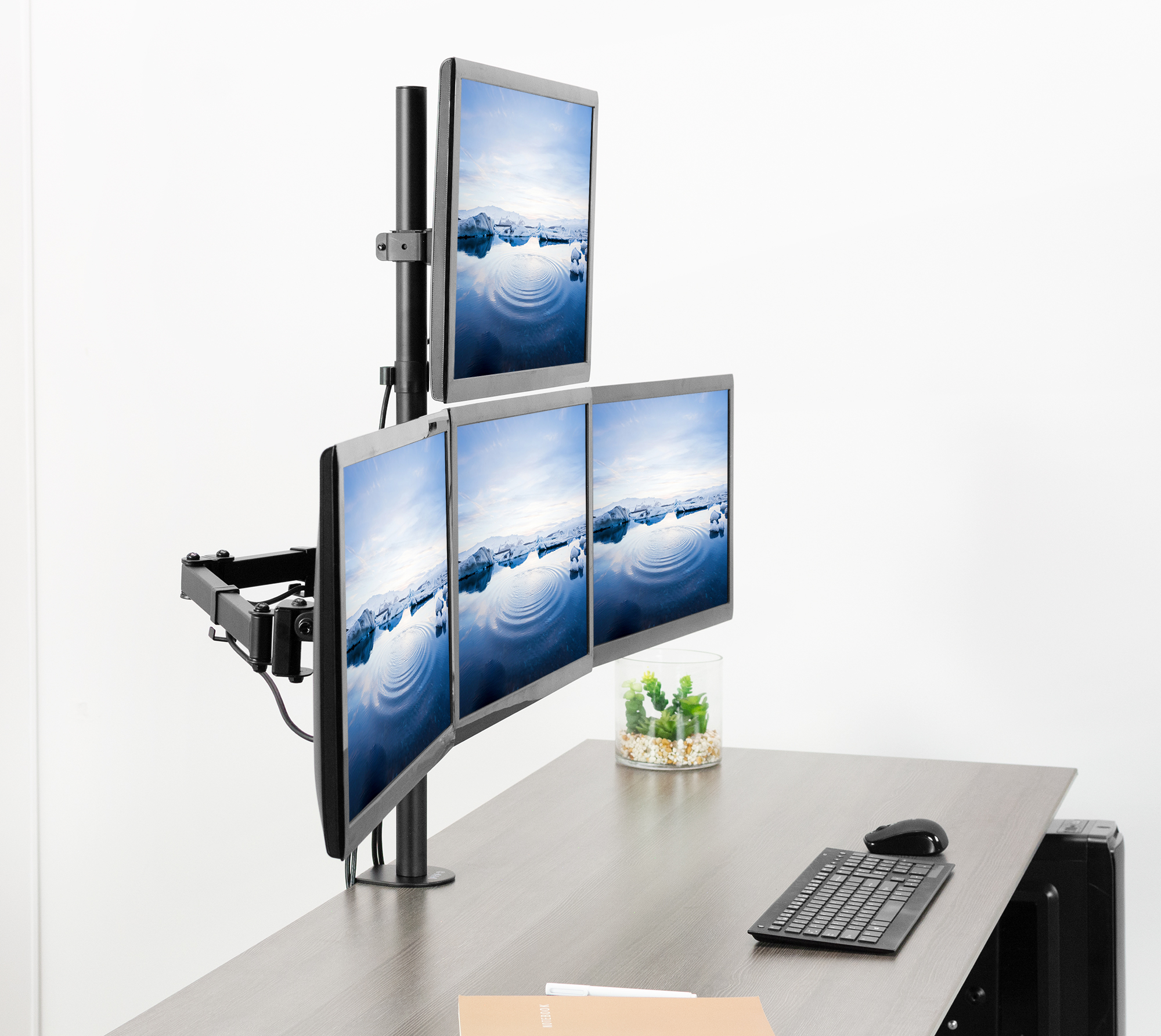 MountDIY Desktop Laptop Mount Stand Table Adjustable Holder LCD Monitor Office 
