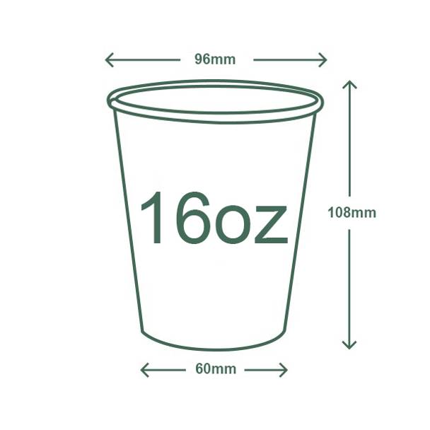 16oz (500ml) paper cold cup - 96 Series