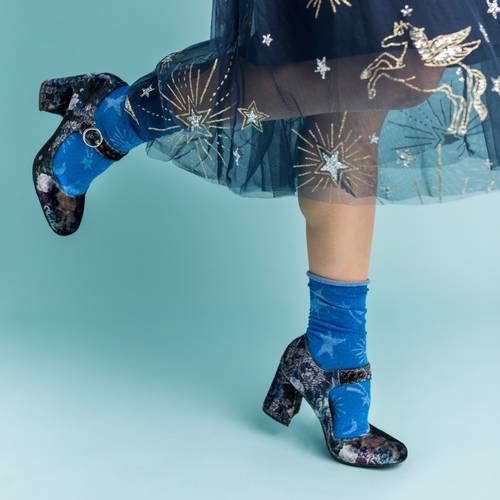 Sock Candy Celestial Shimmer Cute Crew Sock womens fashion socks