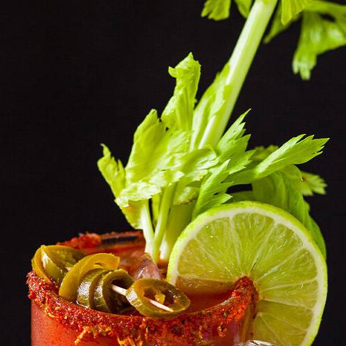 Spicy bloody maria made with Sonoma Gourmet's bloody mary mix