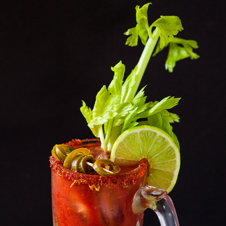 Spicy bloody maria made with Sonoma Gourmet's bloody mary mix