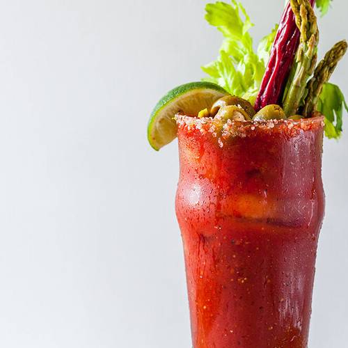 Ultimate bloody mary made with Sonoma Gourmet's bloody mary mix