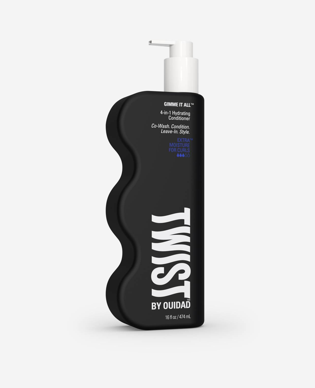 Twist Gimme it All 4 in 1 Hydrating Conditioner Extra Moisture for Curls  16 fl. Oz. front of bottle
