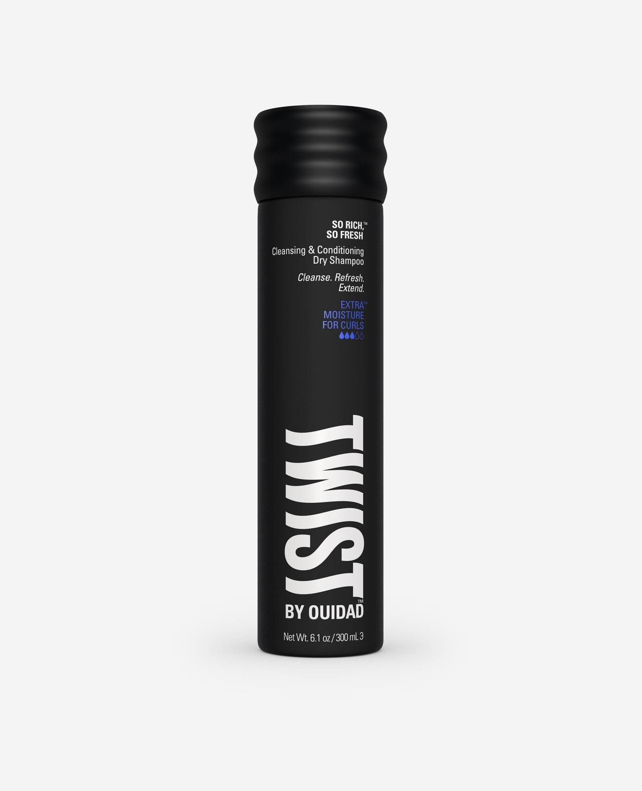 Twist So Rich So Fresh Cleansing and Conditioning Dry Shampoo Extra Moisture for Curls 6.1 oz front of spray can