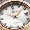 Grand Seiko wristwatch STGK006 - dial macro highlighting the snowflake motif. 