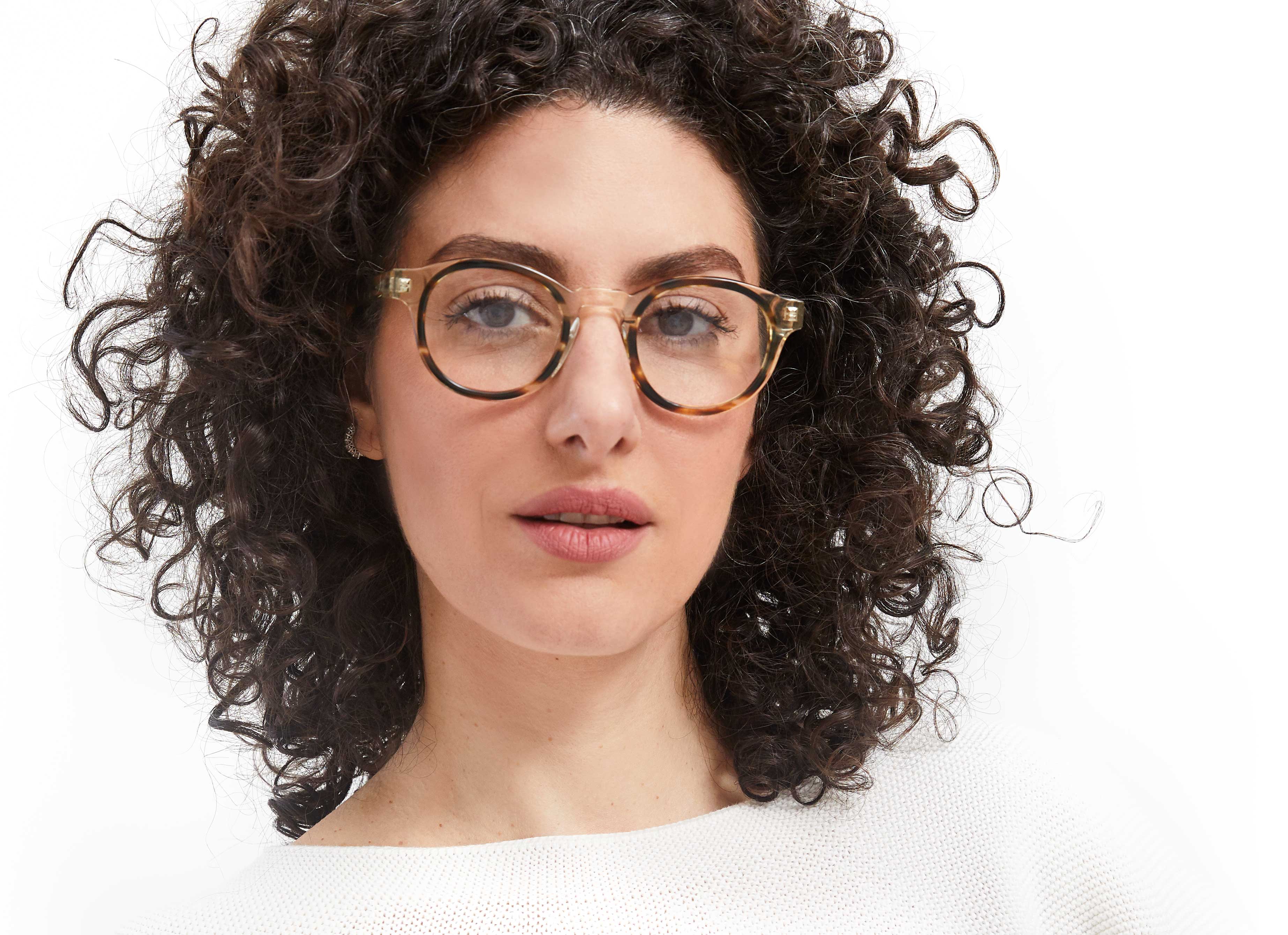 Photo of a man or woman wearing Alexis Black Marble Reading Glasses by French Kiwis