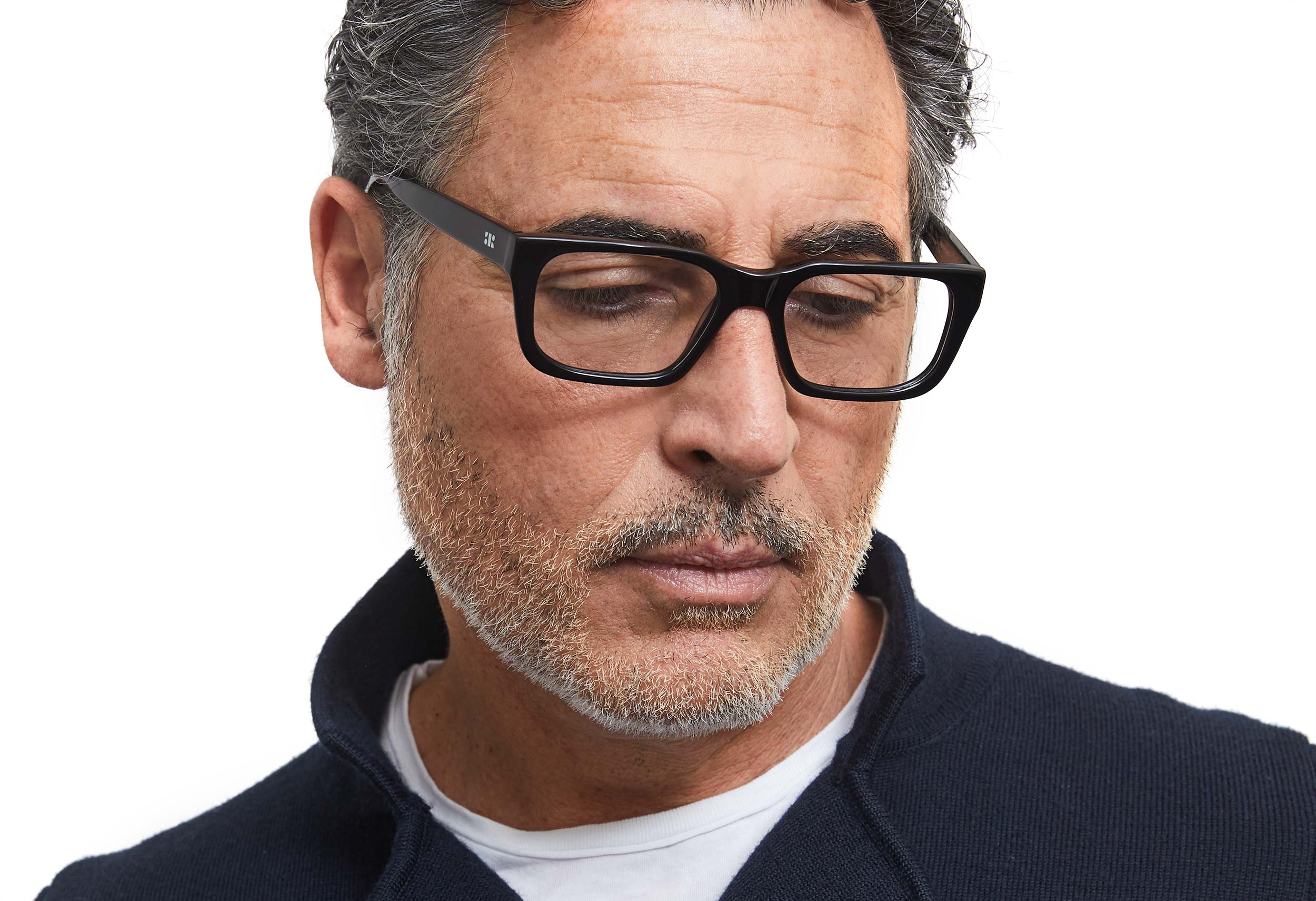 Photo of a man or woman wearing Victoire Clear Grey Reading Glasses