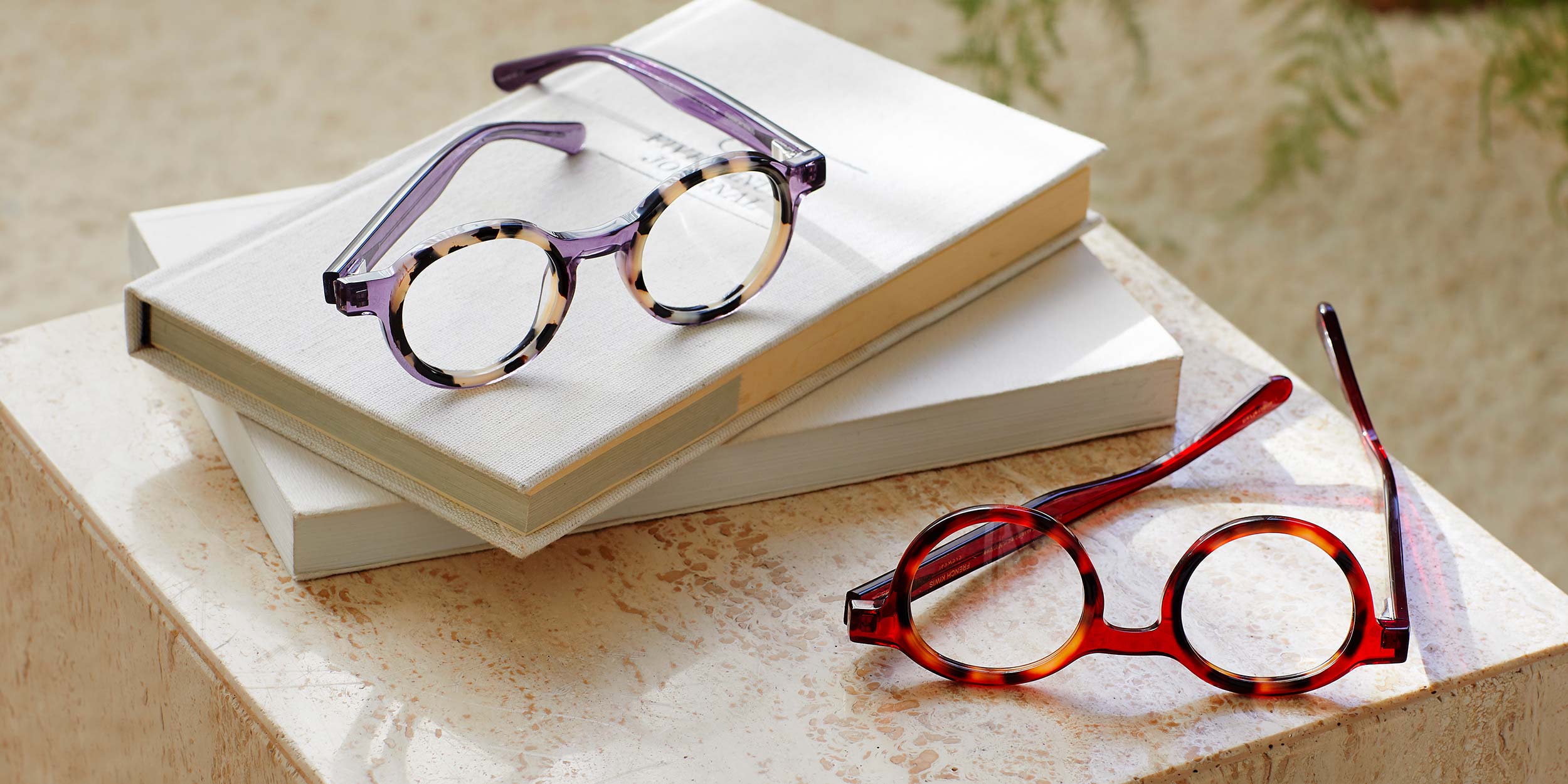 Photo Details of Loïs Mauve & Grey Tortoise Reading Glasses in a room