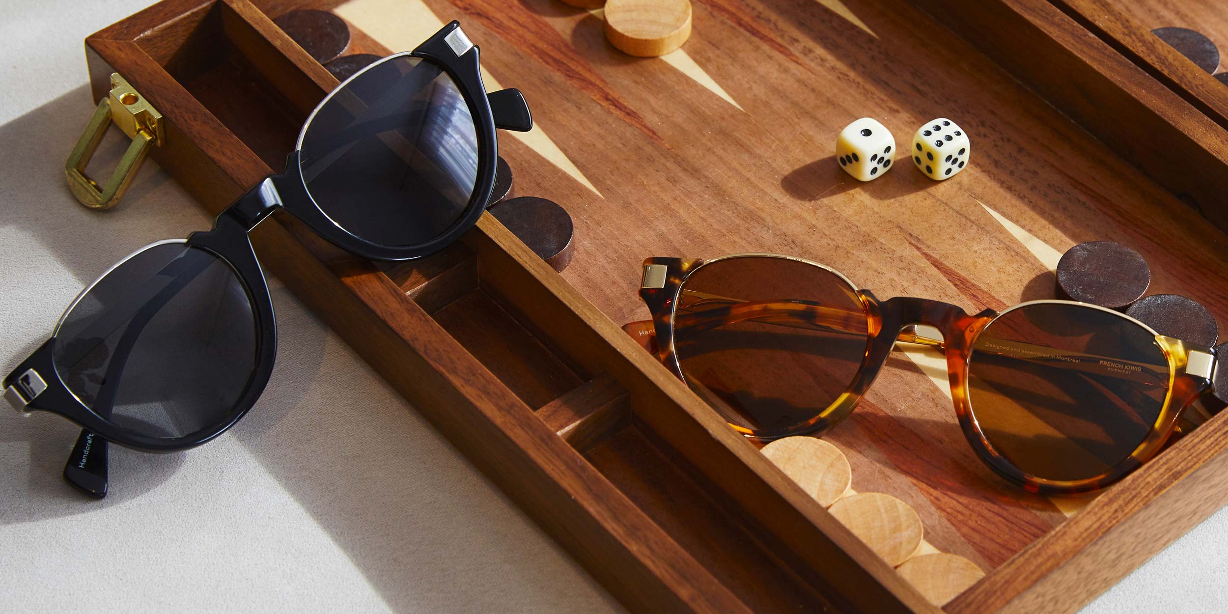Photo Details of Charlie Sun Clear & Gold Sun Glasses in a room