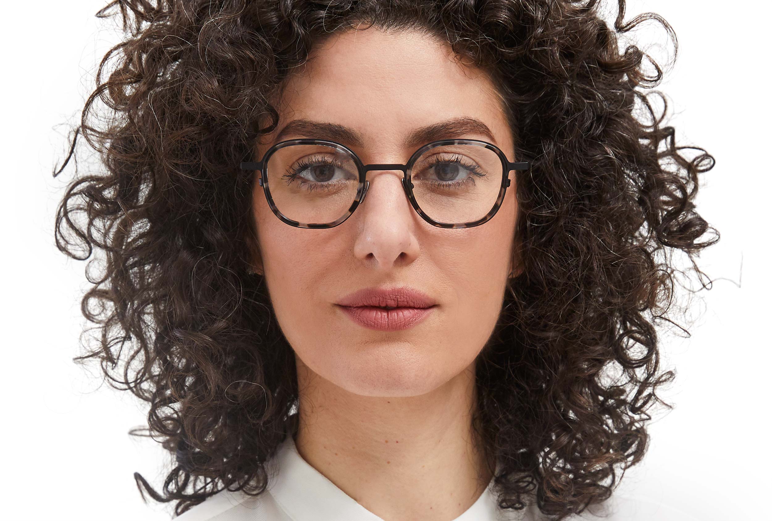 Photo of a man or woman wearing Thierry Brown Marble & Mat Gold Reading Glasses