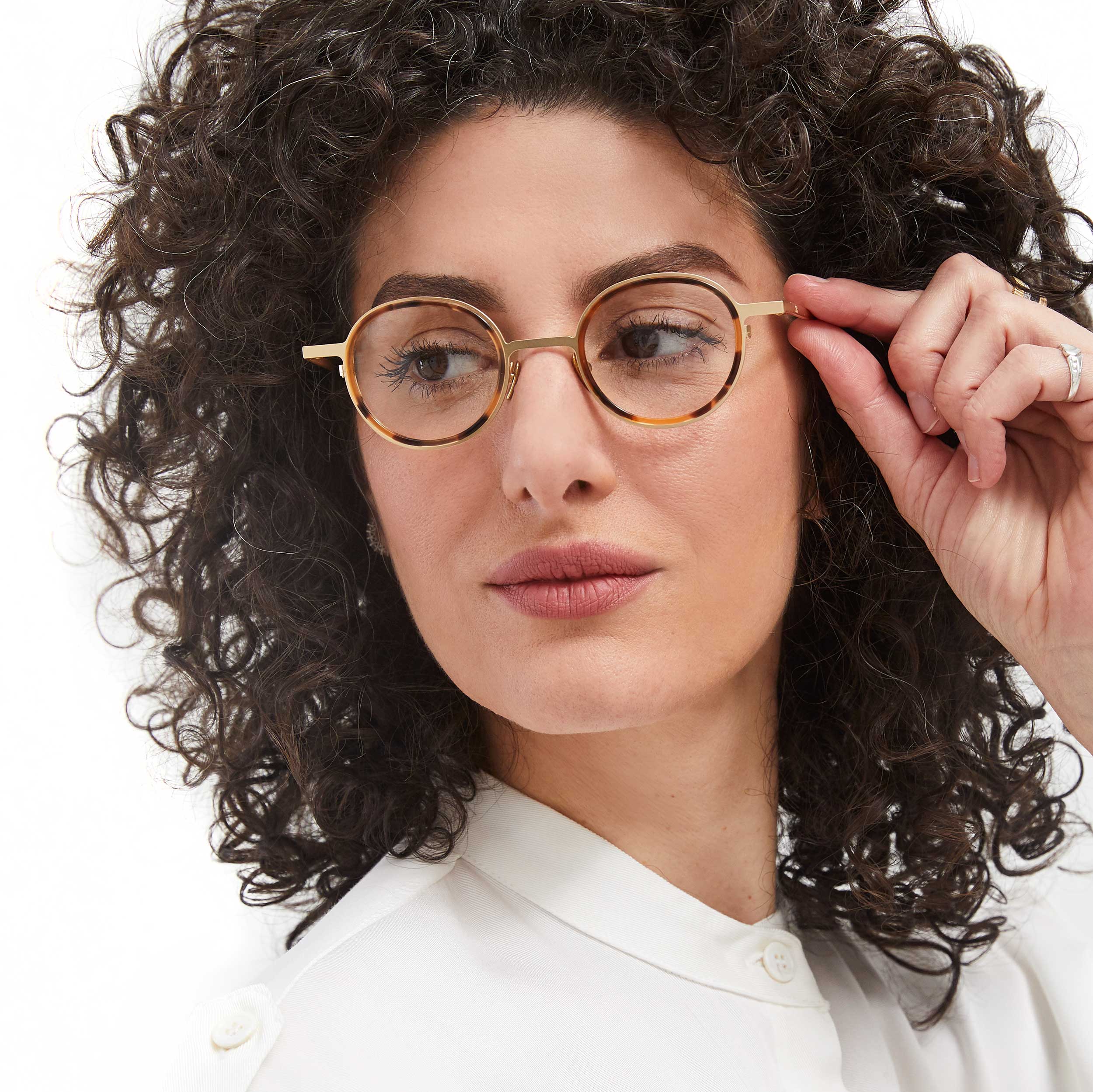 Photo of a man or woman wearing Arthur Onyx & Mat Black Reading Glasses