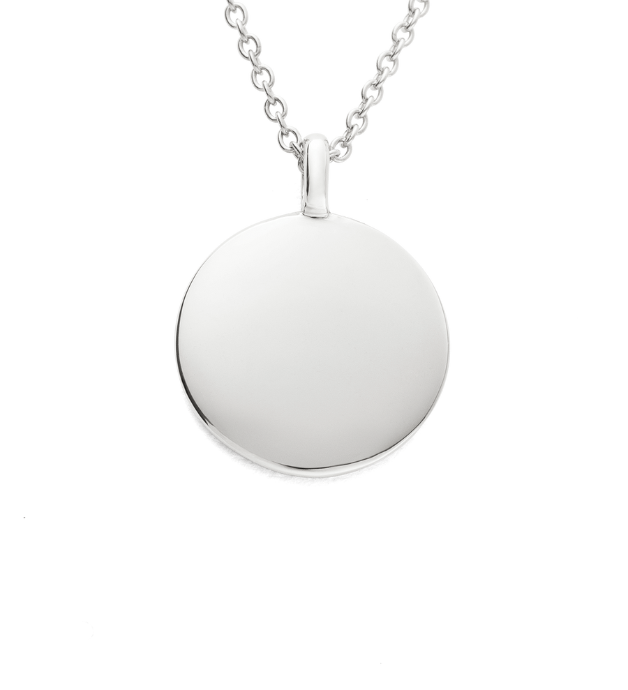 CLASSIC CIRCLE DIAMOND NECKLACE (STERLING SILVER)