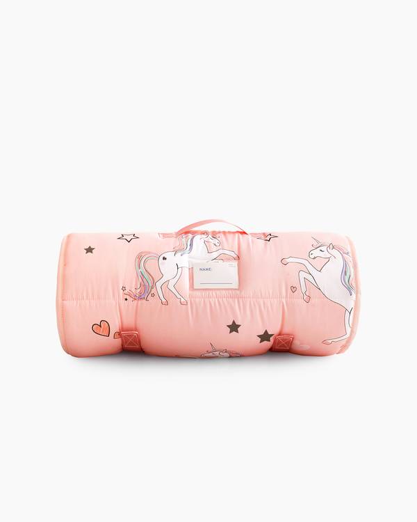 Pink Unicorn Microfiber Kids Sleeping Bag