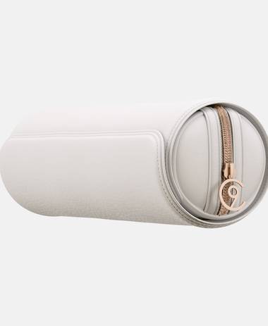 Luxury White Faux Leather Roll Bag