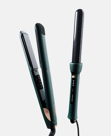 The Evergreen Original Iron and Curling Wand Styling Set