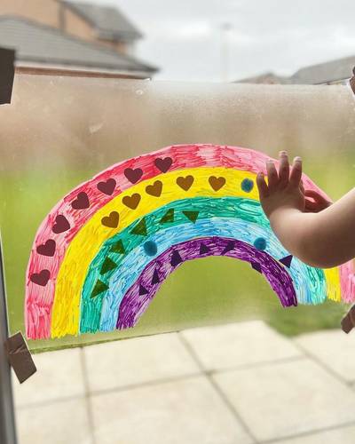 Rainbow Window Art for Kids 