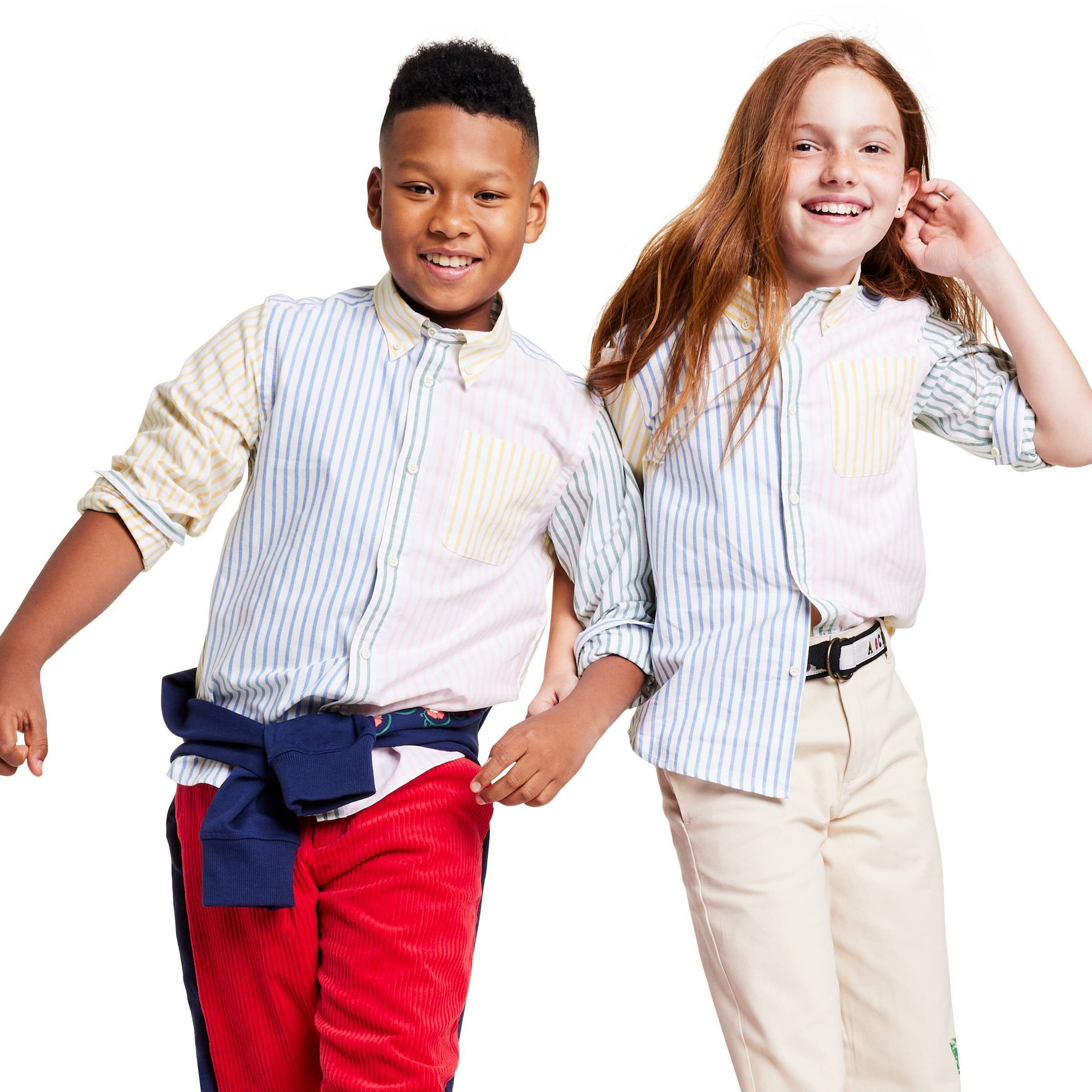 Kids' Fun Stripe Collared Long Sleeve Button-Down Shirt - Rowing Blazers x Target