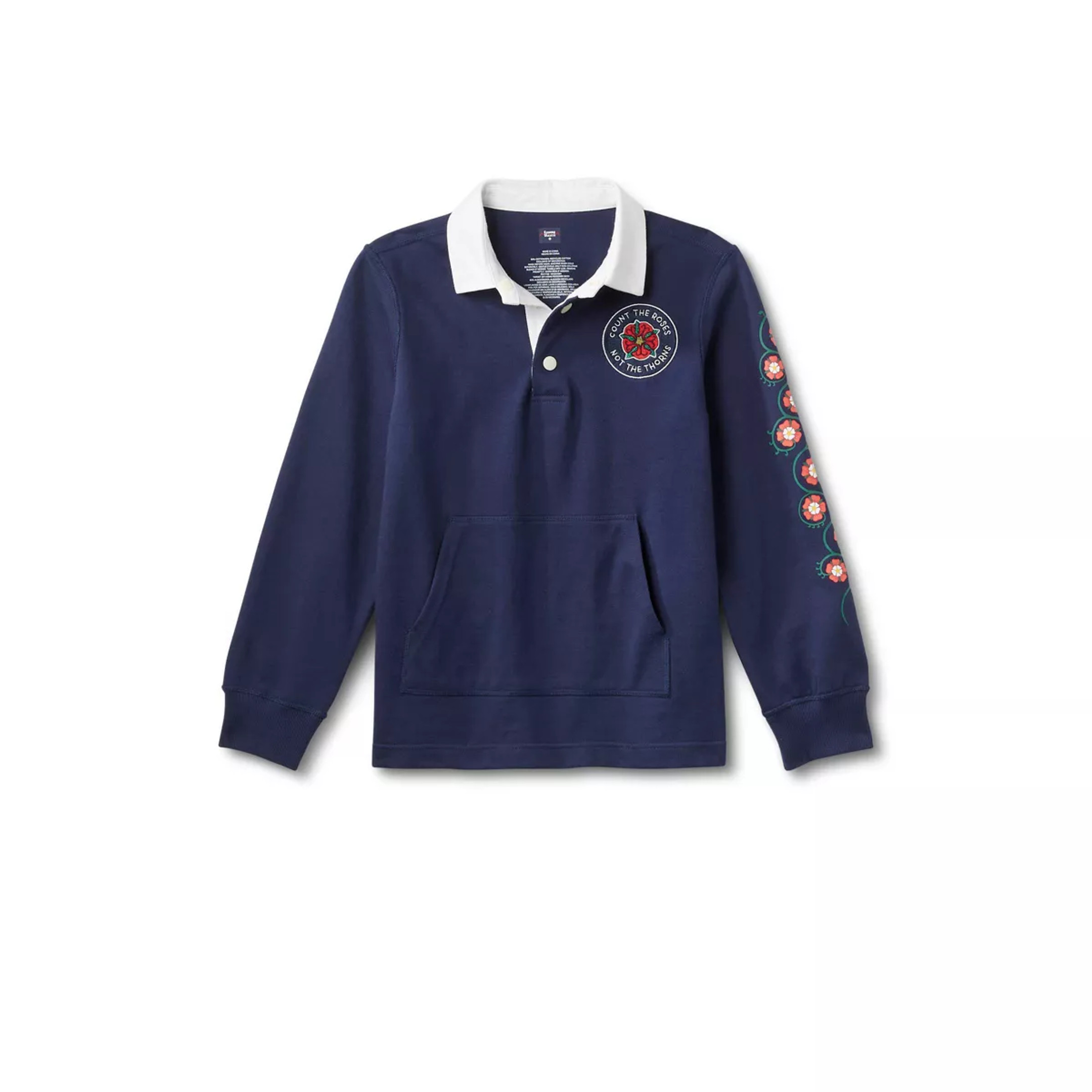 Kids' Adaptive Rose Print Collared Long Sleeve Rugby Shirt with Abdominal Access - Rowing Blazers x Target