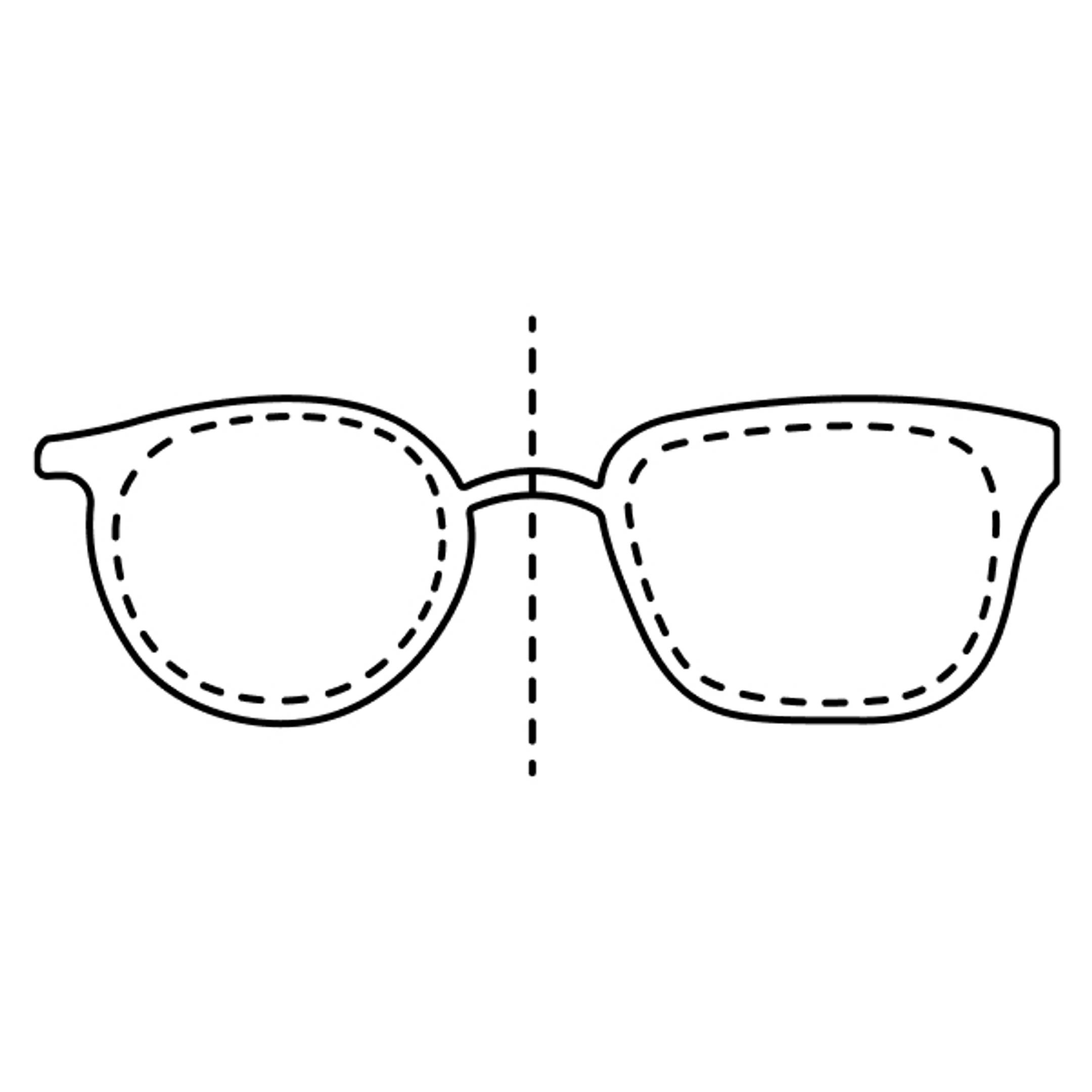 Animated drawing of eyeglasses
