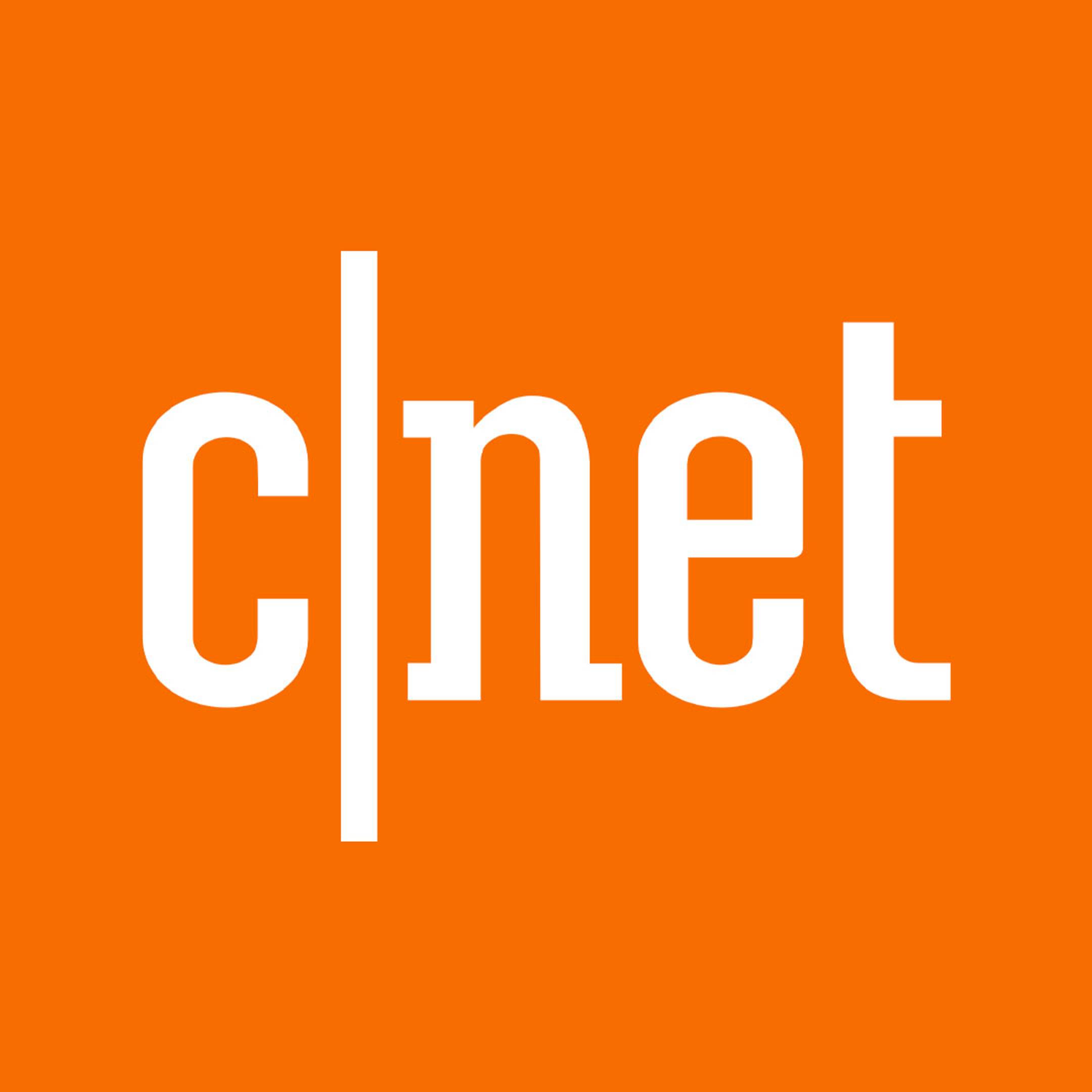 CNet logo on orange background 