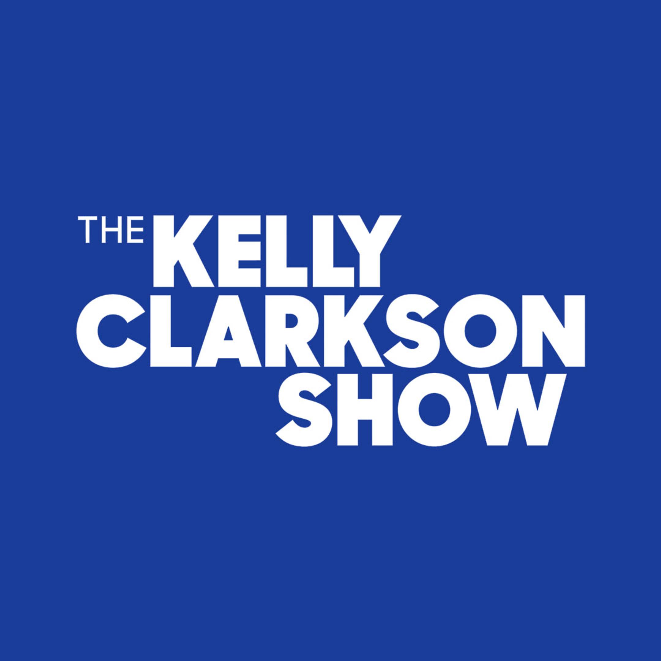 The Kelly Clarkson Show logo on blue background 