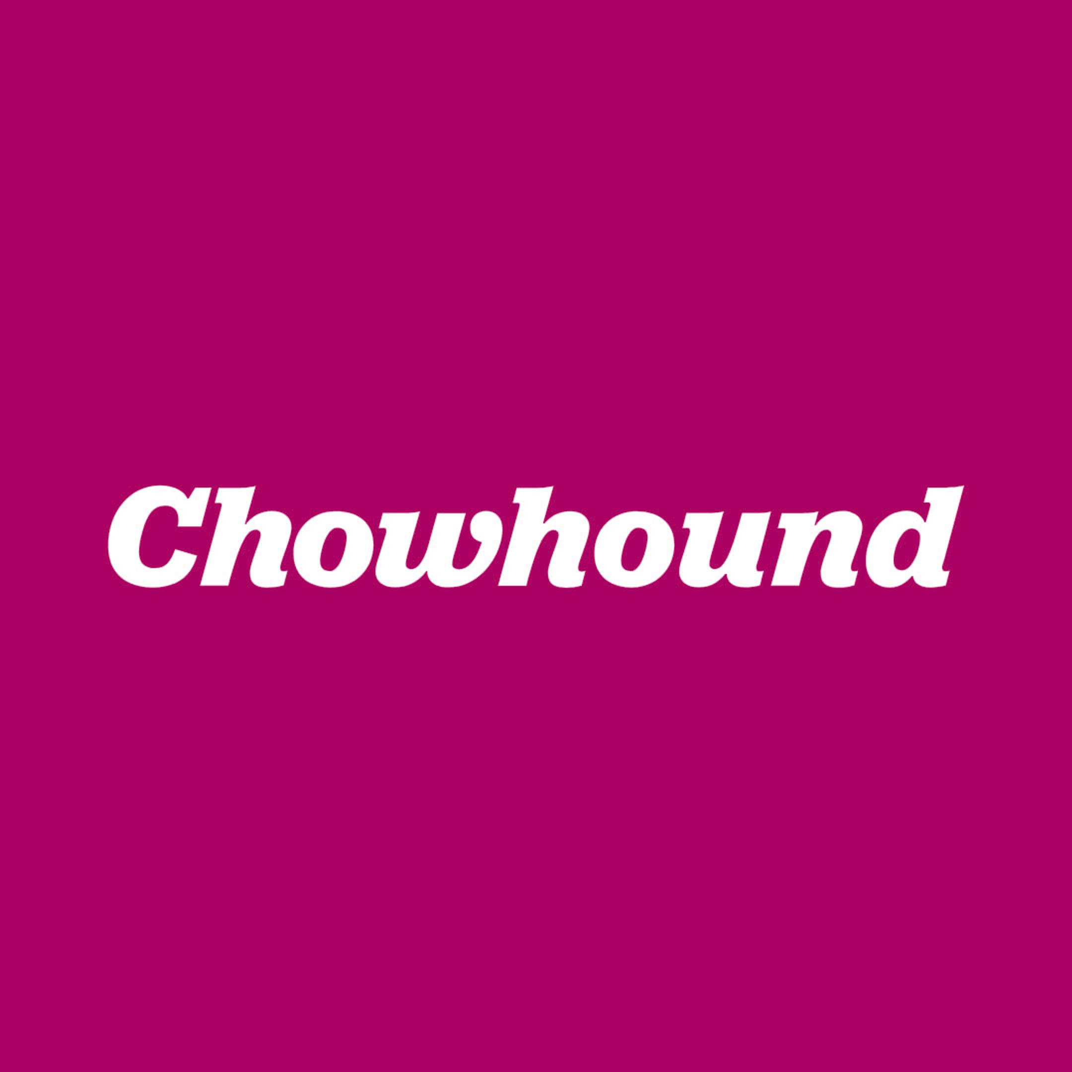 Chowhound logo on magenta background 