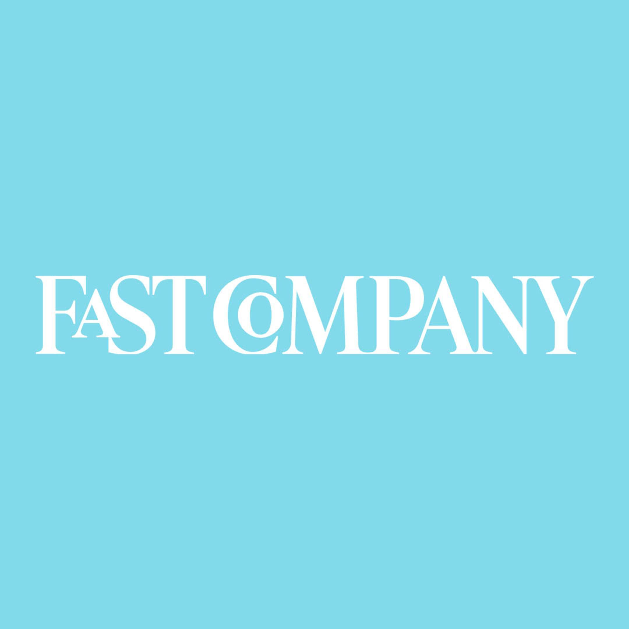Fast Company logo on blue background 